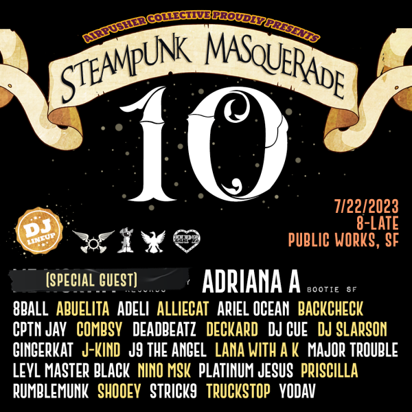steampunk masquerade flyer