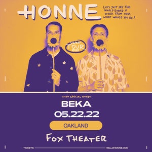 HONNE at the Fox Theater May 22
