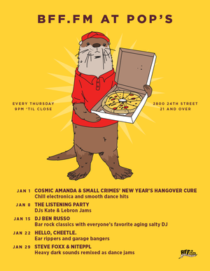 BFF.fm Night with DJ Pizza Party on 1/15!